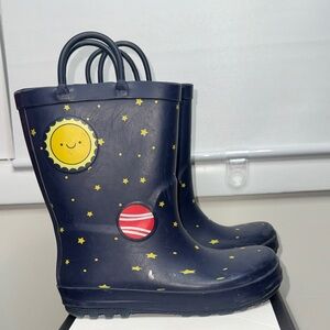 Cat & Jack Navy Blue Space-Themed Rain Boots